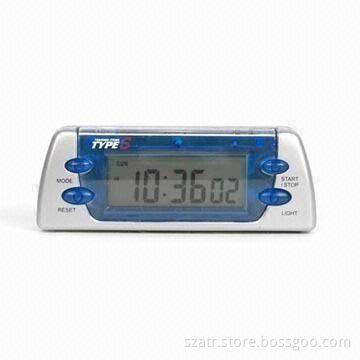 Digital Clock with Timer/Alarm, Made of Wood Plastic